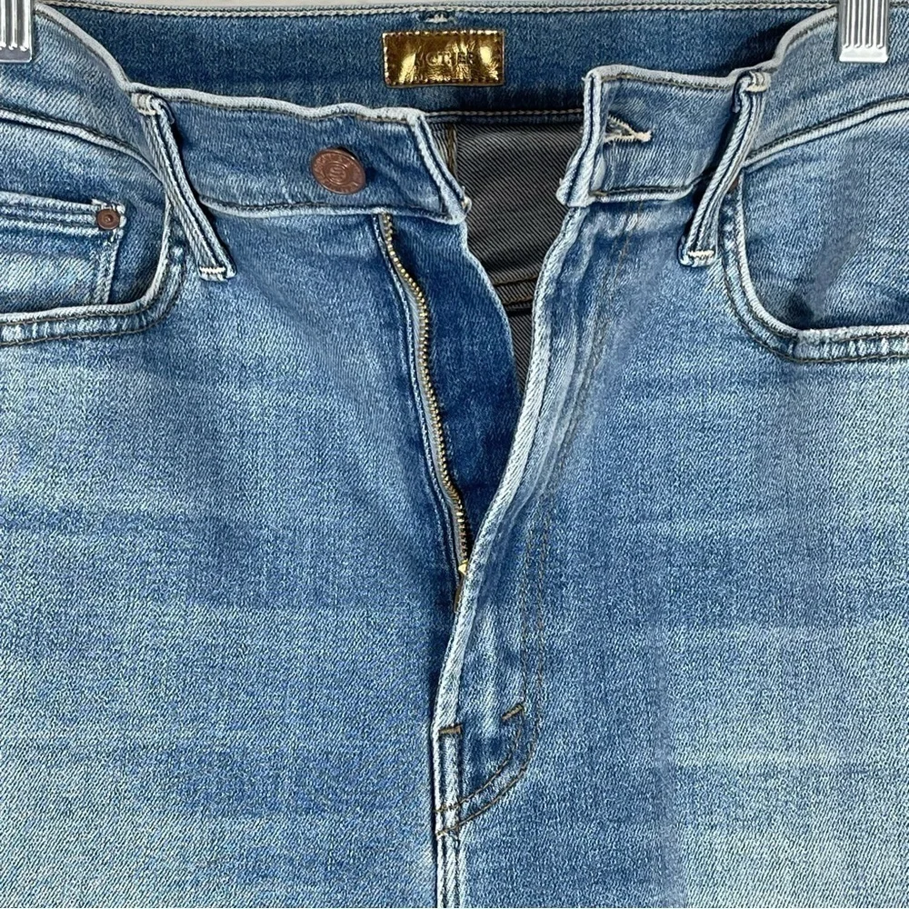 MOTHER High Waisted Rider Ankle Fray Jeans - Party Like A Pirate - Sz - 32 - Picture 7 of 12